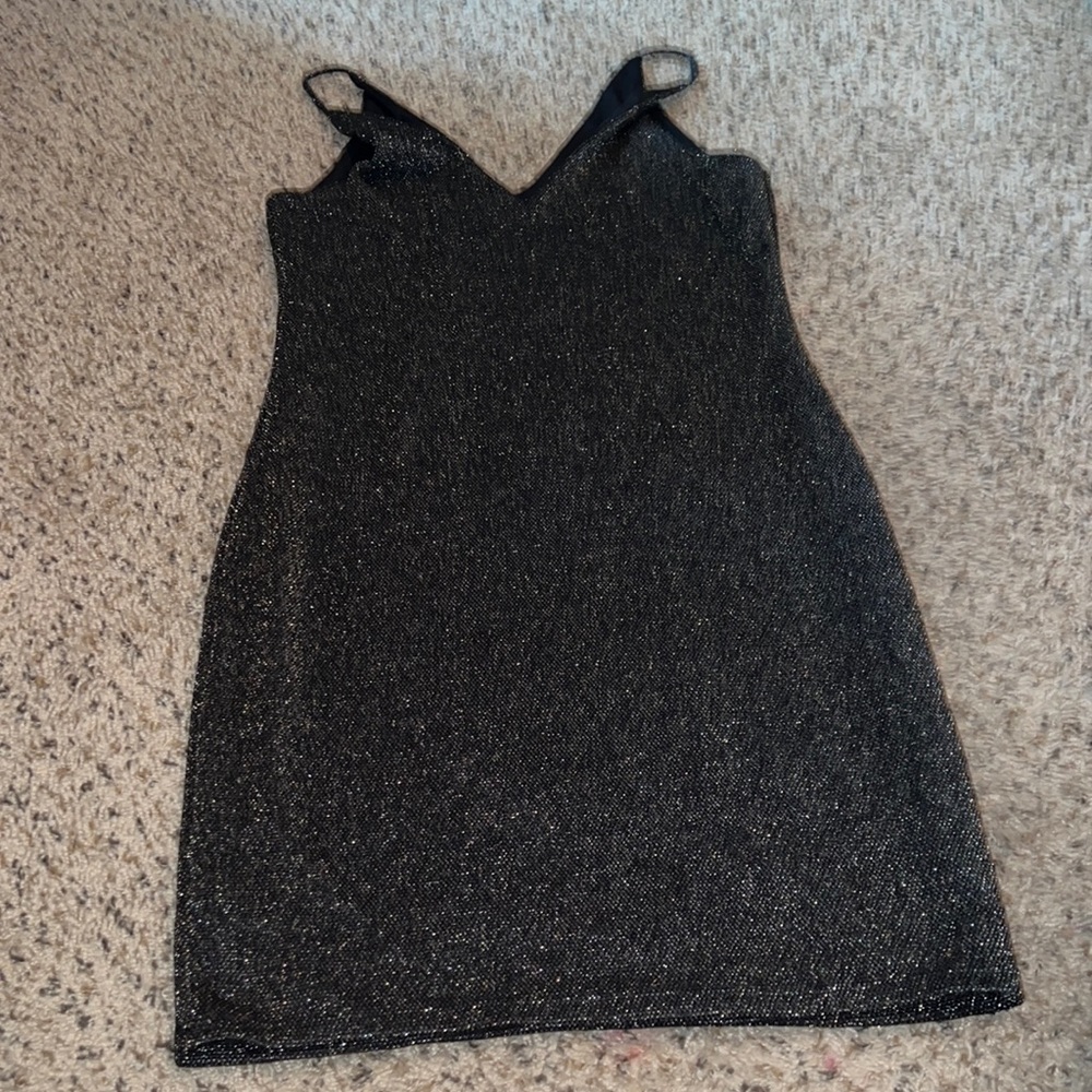 Black with shimmer cocktail dress